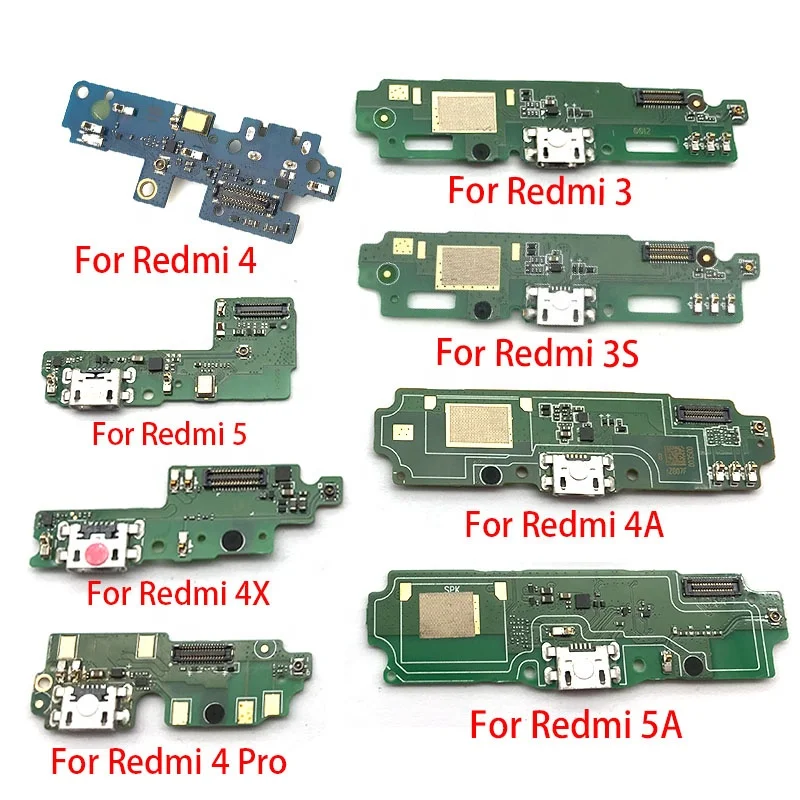 

Mobile Phone Parts Charging Port Board Replacement For Xiaomi Redmi 3 3S 4X 4A 5 5A 4 Pro Charger Port Connector Pin Flex