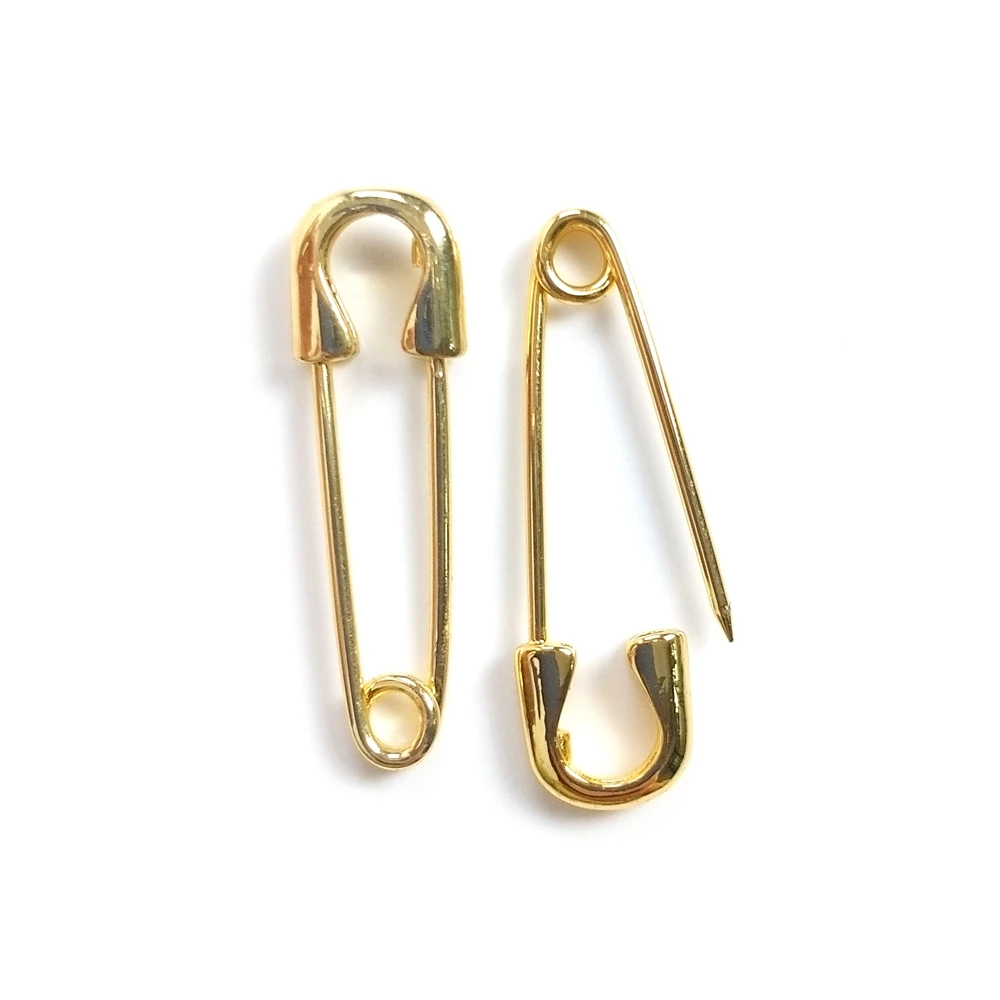 

Factory Good quality 3CM small size Copper alloy pins fashion 30mm gold metal pin in packs brooch clothing tiny safety pin, Multi color