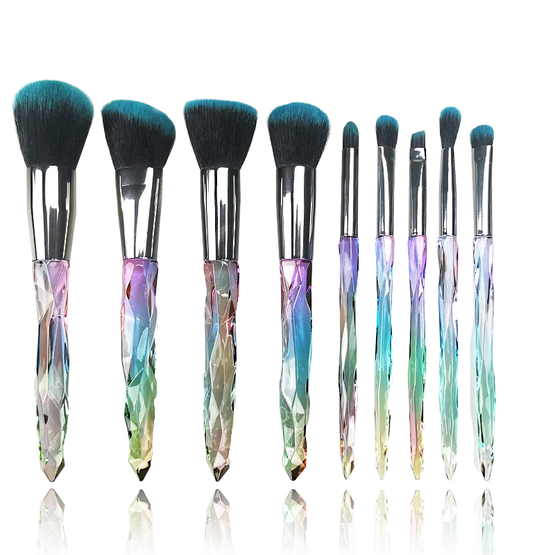 
Hot OEM 10pcs brushes makeup diamond crystal makeup brush 