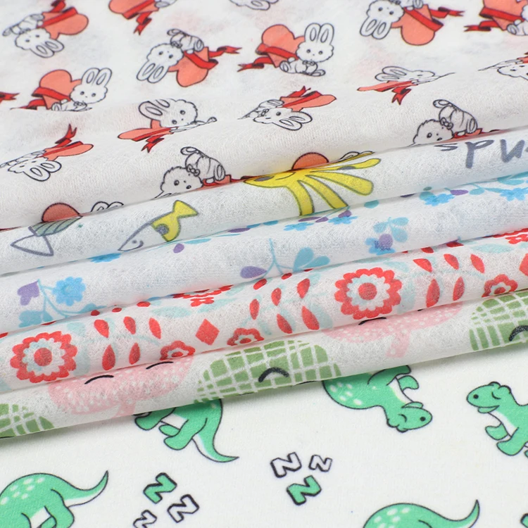 
Customized breathable facemask 100polyester non woven fabric spunlace printing 