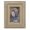 4x6" natural color linen vintage wood photo frame