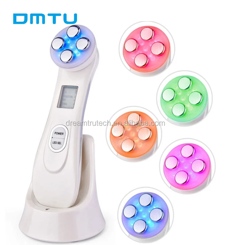 

Skin Ultrasonic Skin RF EMS Face Massage Electric Vibrating Facial Massager Face Lift Beauty and Care Products, White