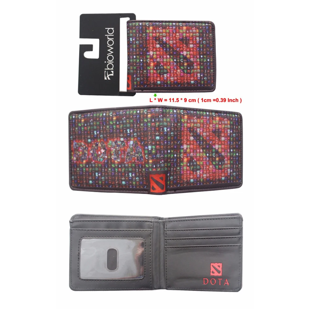 

PY Dota 2 Logo Game Card Wallet Men Fashion Coin Purse Leather Wallet Wholesale w-003