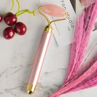 

vibrate bar electric massage Automatic Electric Body Neck Rose Face Quartz Facial Jade Roller Massager