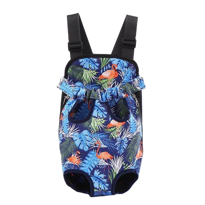 

Pet Supplies Outdoor Bag Dog Cat Front Backpack Zipper Design Easy to Go Out Four-legged Bag