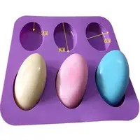 

Multi-function Eco-friendly 6 Cavities Oval Silicone Soap Mold