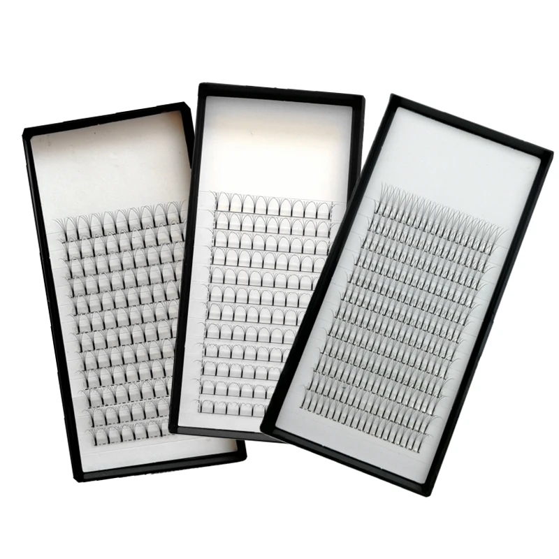 

Premade Volume Fans 3D 4D 5D Long Stem Eyelashes Extensions Russian Volume Lashes Fans Grafting Lash Extensions Customized, Natural black