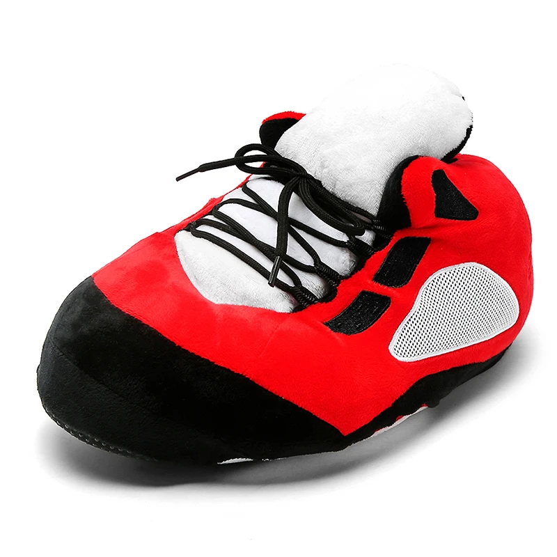 

Winter Comfortable Red Men Women Fur Fuzzy Indoor Plush Warm Slipper Sneakers