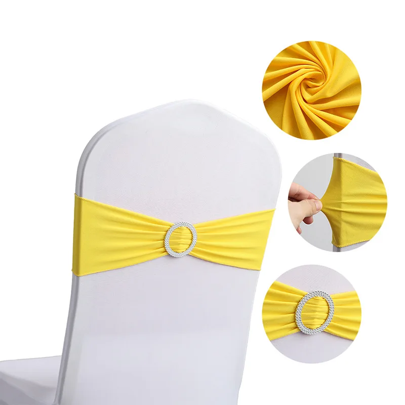 

Hotel wedding banquet chair back cover decorative bow chair shoulder strap cloth art elastic binding