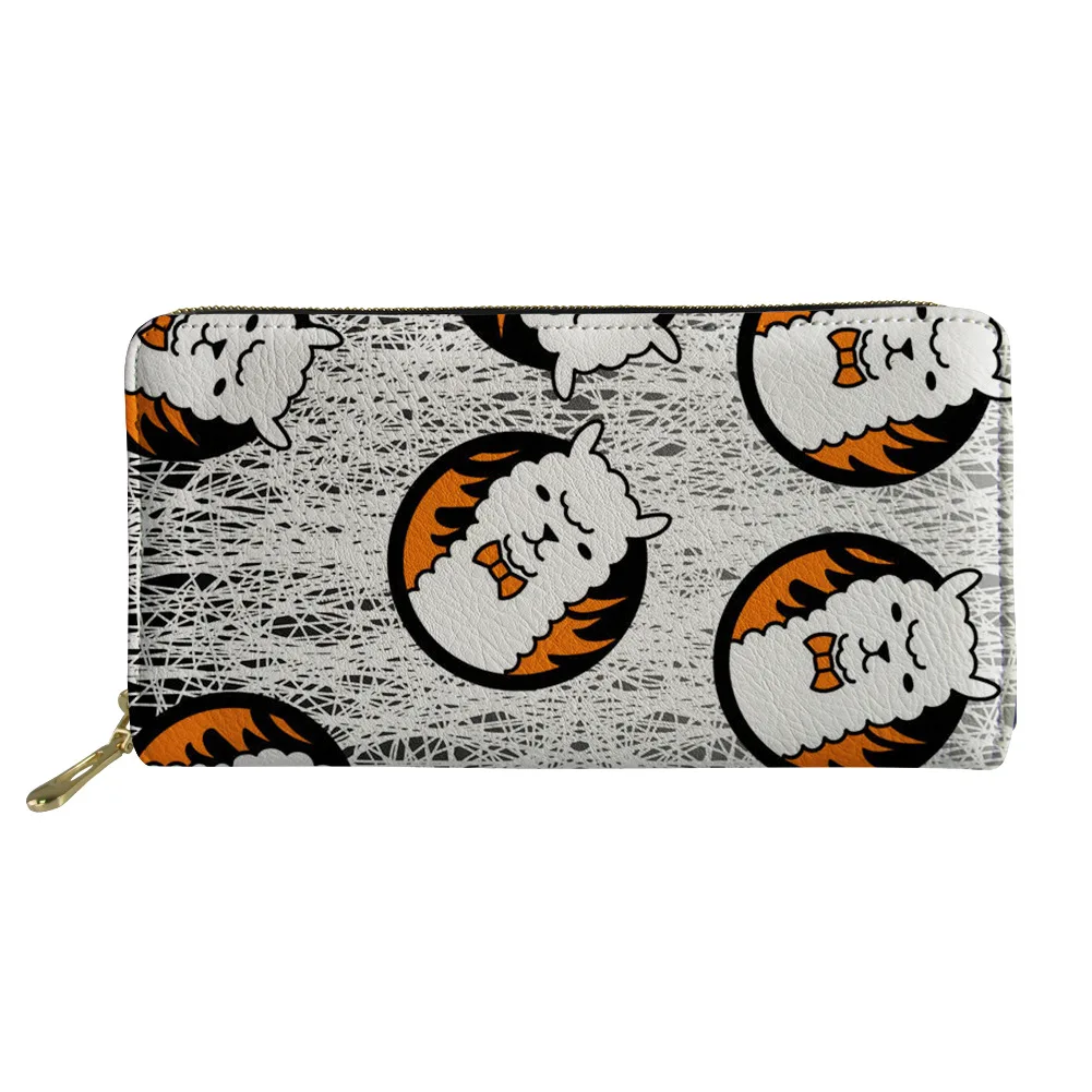 

Hot Selling Top Women Hand Wallet cute Alpaca Sublimation Printed Custom Leather Wallet Long Zipper Pu Wholesale Wallet