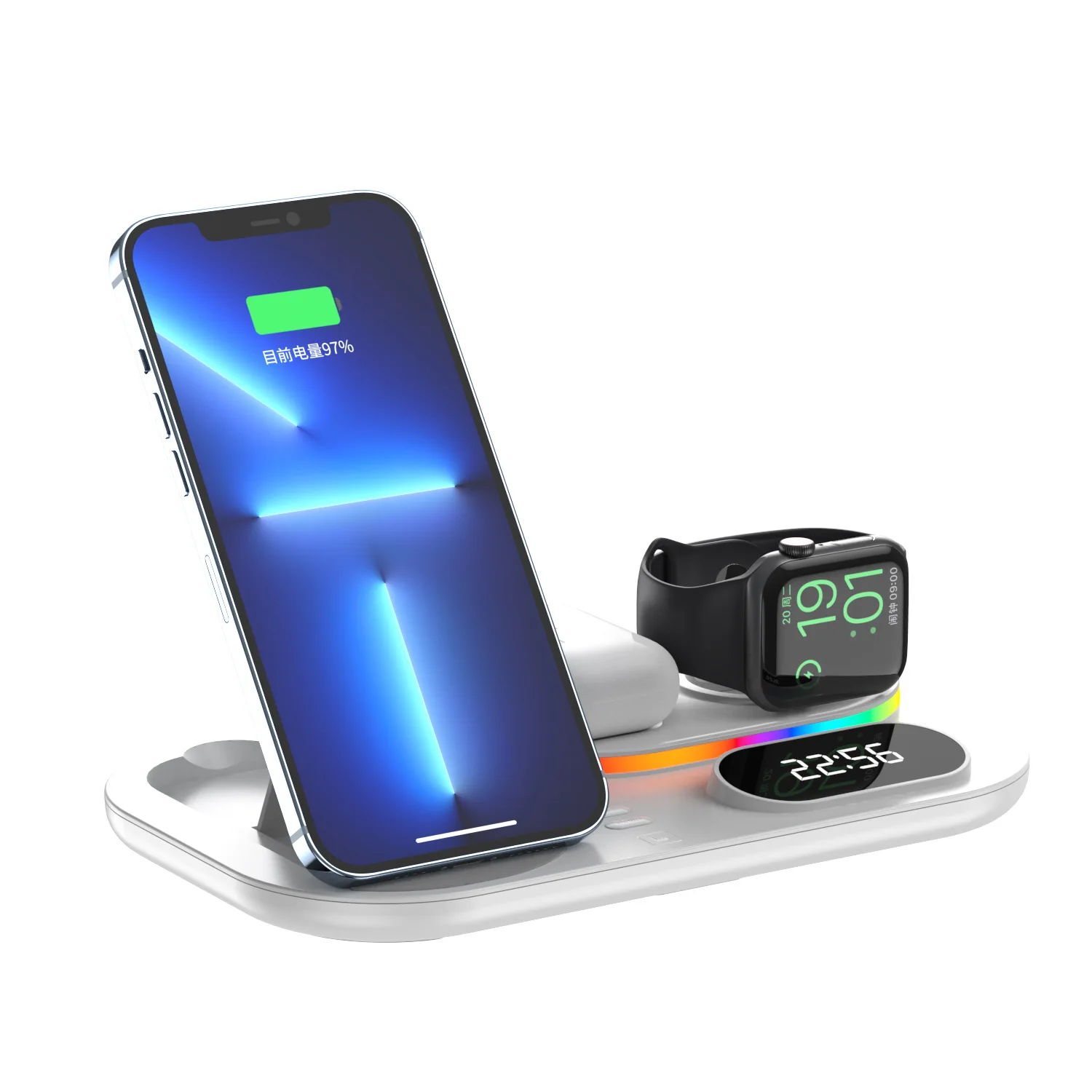 

Top Selling Dropshipping Trending Products 2023 New Arrivals 5 in 1 Multi Function LED Wireless Charging Dock Station Charger