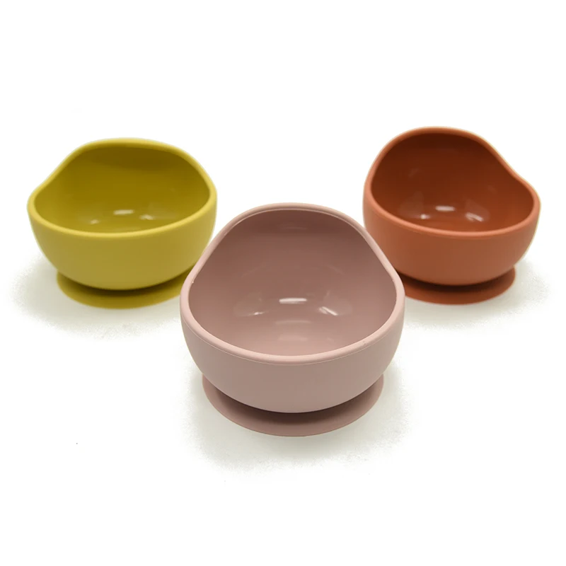 

Baby Toddler Silicone Feeding Bowl Non-sticky And Easy To Clean Silicone Tableware Suction Cup With Suction Cup, Red , pink , mint blue , marble