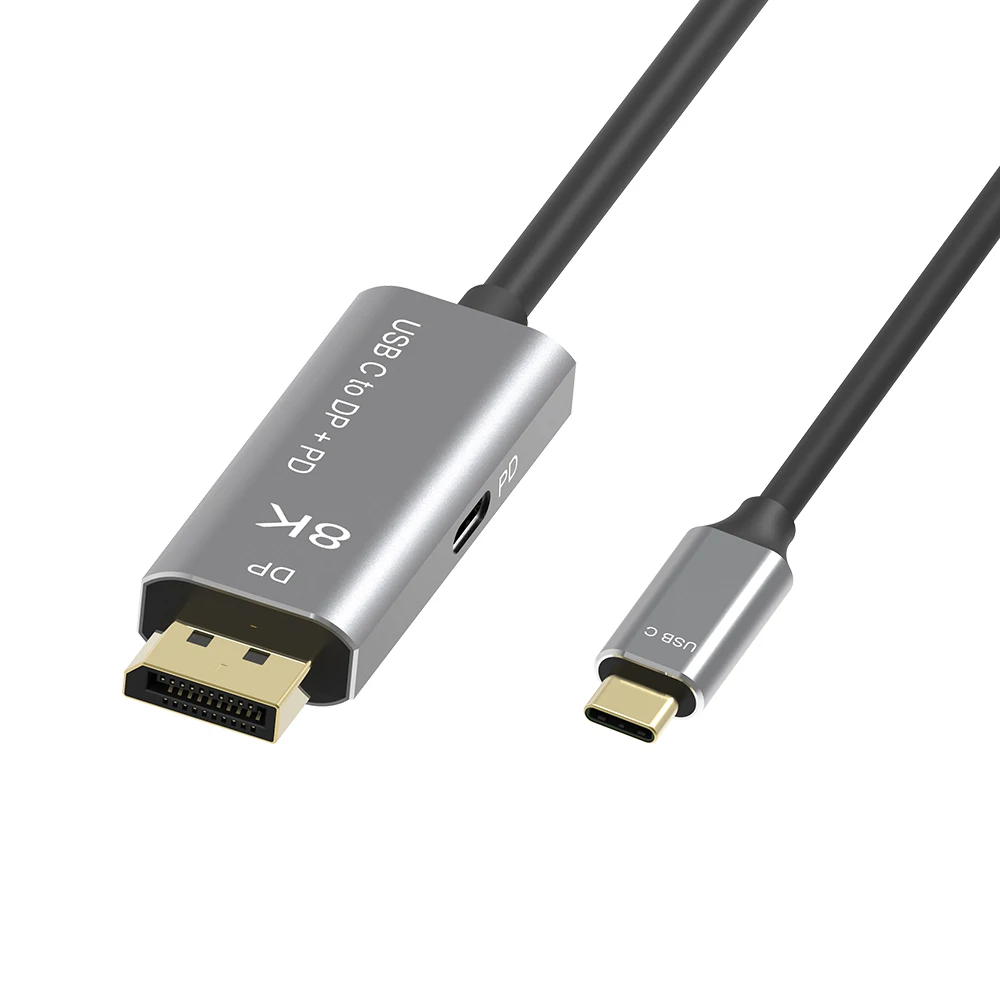 

VCOM USB Type C to DP Male and PD 100W Cable Support 8K@60Hz Type C Cable 1.8m 3m