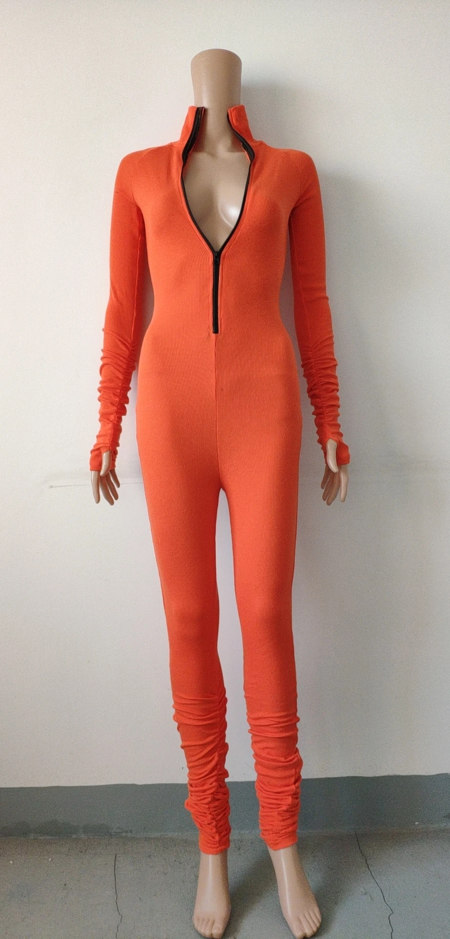 orange one piece outfit