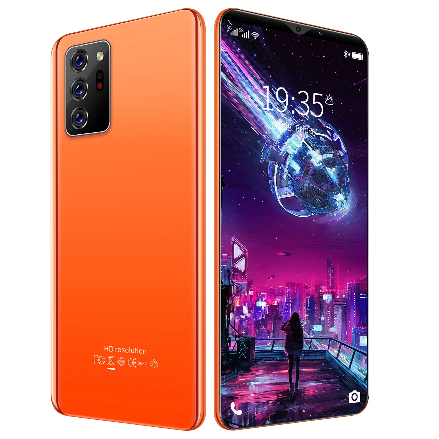 

2021 High quality Facewake Fingerprint Unlock mobile phone mini slim OEM ODM promotion Android Smartphone 6GB+128GB 5G phones mo, Blue,orange ,purple