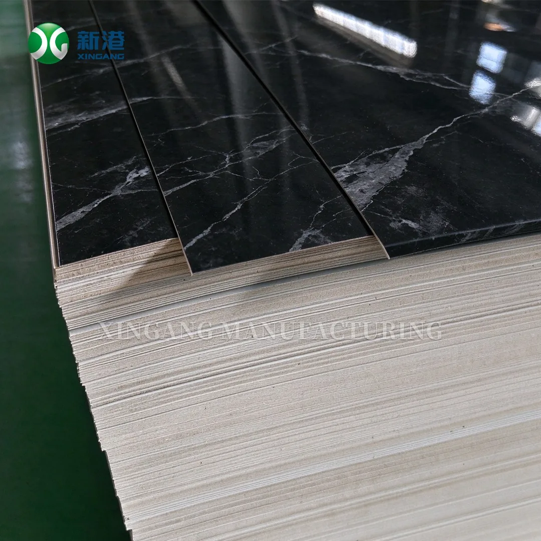 product-1-1 Black marble HPL panels showing face and core edge in a stack