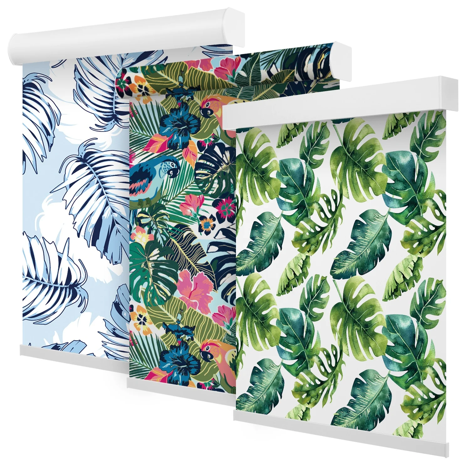ZSTARR Eco-friendly Floral Print Flower Plants HD Printed Art Painting Cordless Persianas Roller Blinds Shades for Window
