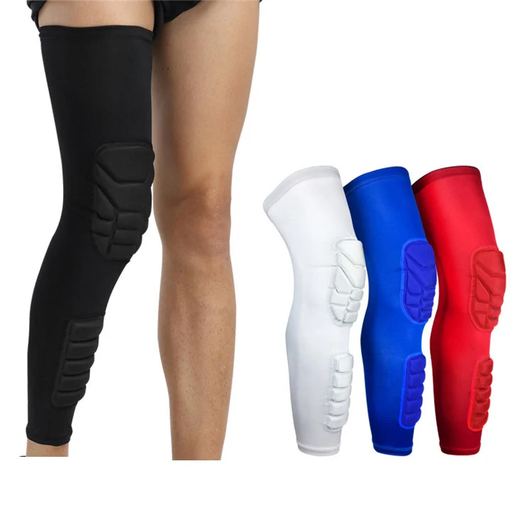 

New Style Elastic Honeycomb Long leg Sleeve Knee Pads Compression Calf Sleeve, As picture/customized