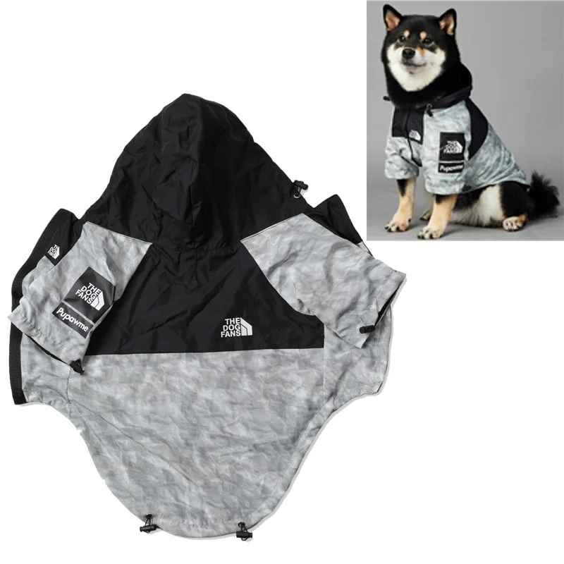 

custom brand logo spring autumn winter hot style upgrade version grey love funny windproof large bulldog dog hoodie jacket coat