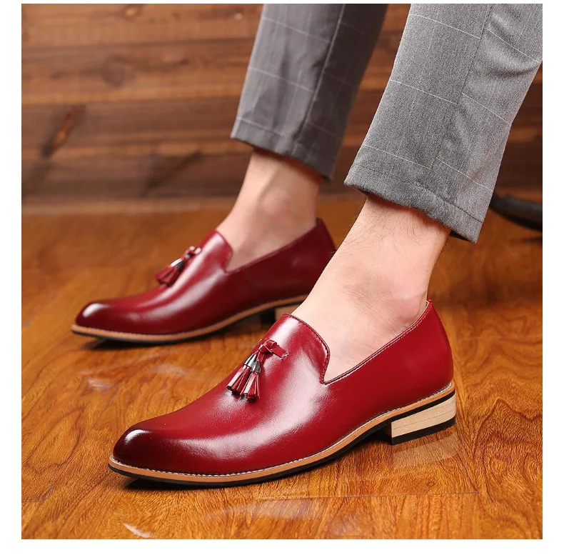 

2021 Pointed Tip British men's formal wear single shoe leather shoes manufacturer direct sale