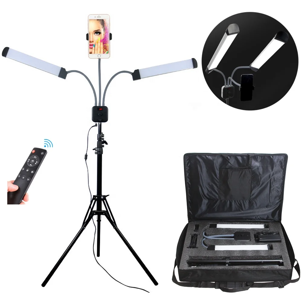 

60W Dual Head With Flexible Arms Lamp For Cosmetic Photography Lighting Eyelash Tattoo Double Arms Light Tattoo Led Lamp