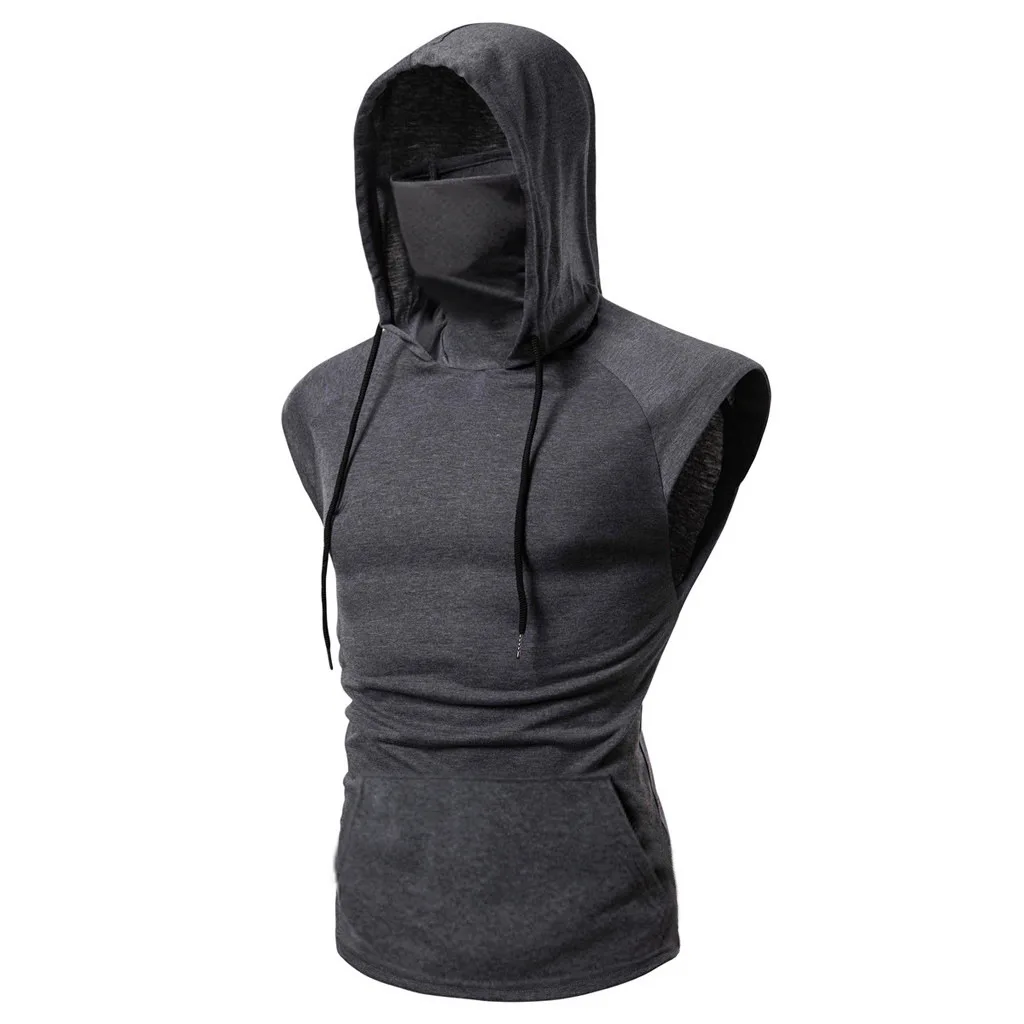 

Wholesale Hooded Printed Sports Tank Tops For Men's Dropshipping, Picture