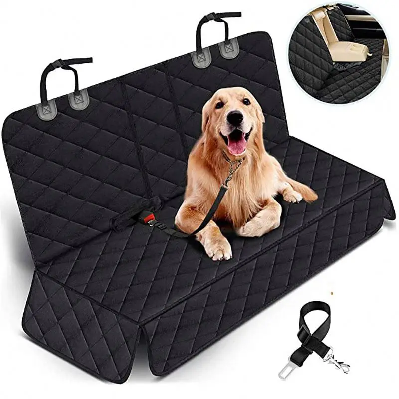 

Amazon Hot Sale Washable Hammock Mesh Rear Waterproof Nonslip Pet Dog Seat Mat Paw Print Dog Car Seat Cover