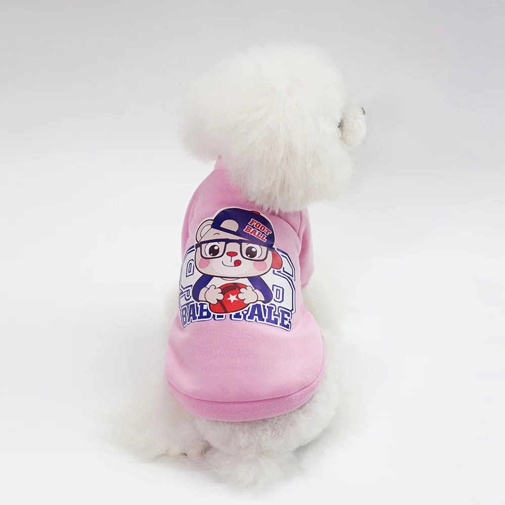 

New Arrival Happy Puppy Clothes Autumn Dog Cat Pet Clothing Teddy Cool Print Sweater Outdit, Picture shows