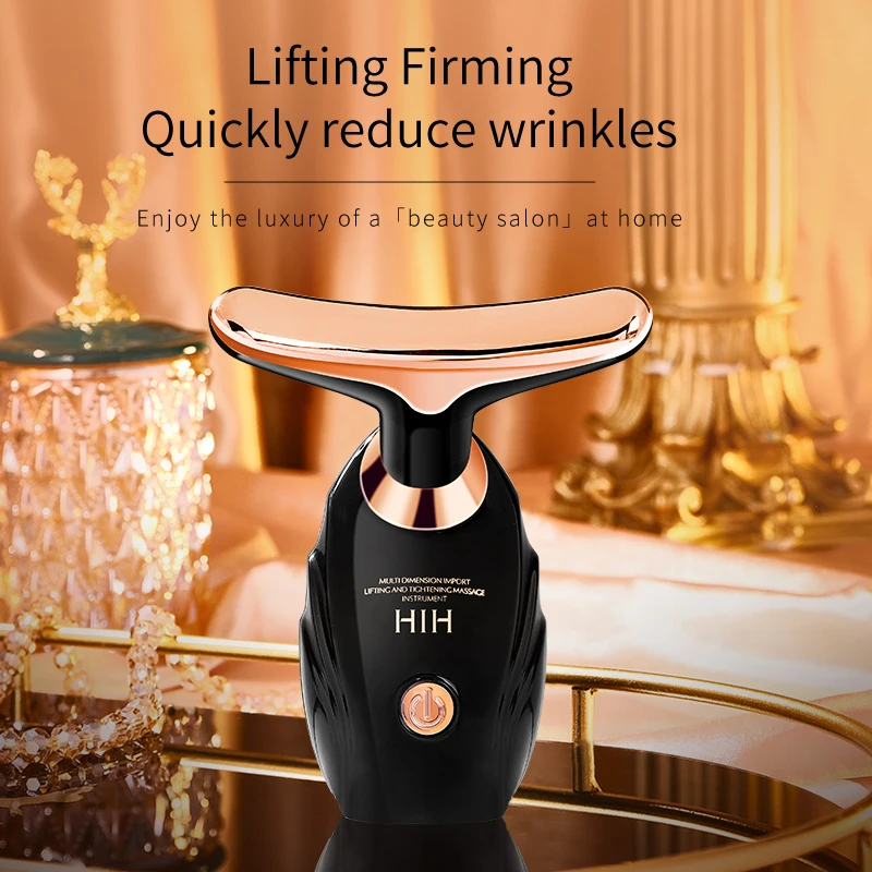 Private Label New Smart Face Neck Skin Tightening Machine Face Lifting Home Beauty Neck Massager Skin Care Beauty Instrument