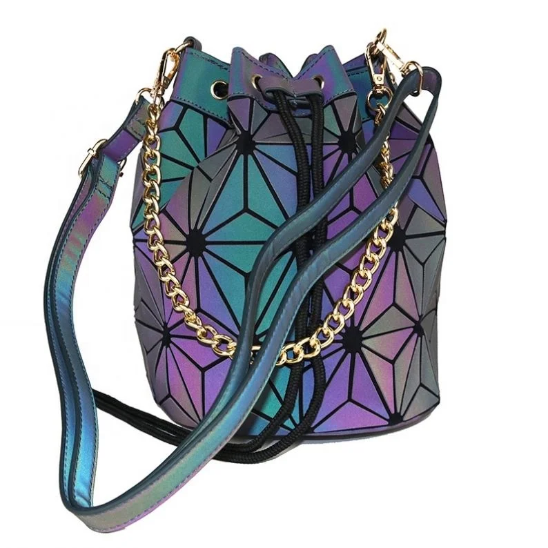 

Bags Luxury New Drawstring Ladies Hand Shoulder Bucket Bag Handbags, Luminous