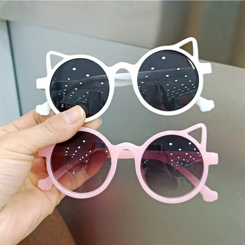 

Popular Trendy New Type Children Sun Glasses Cat Shape Frame Boy And Girl UV400 Cute Sunglasses For Childs 2021