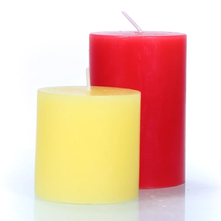 

High end luxury fancy colorful handmade rustic fragrance oil paraffin wax pillar candle