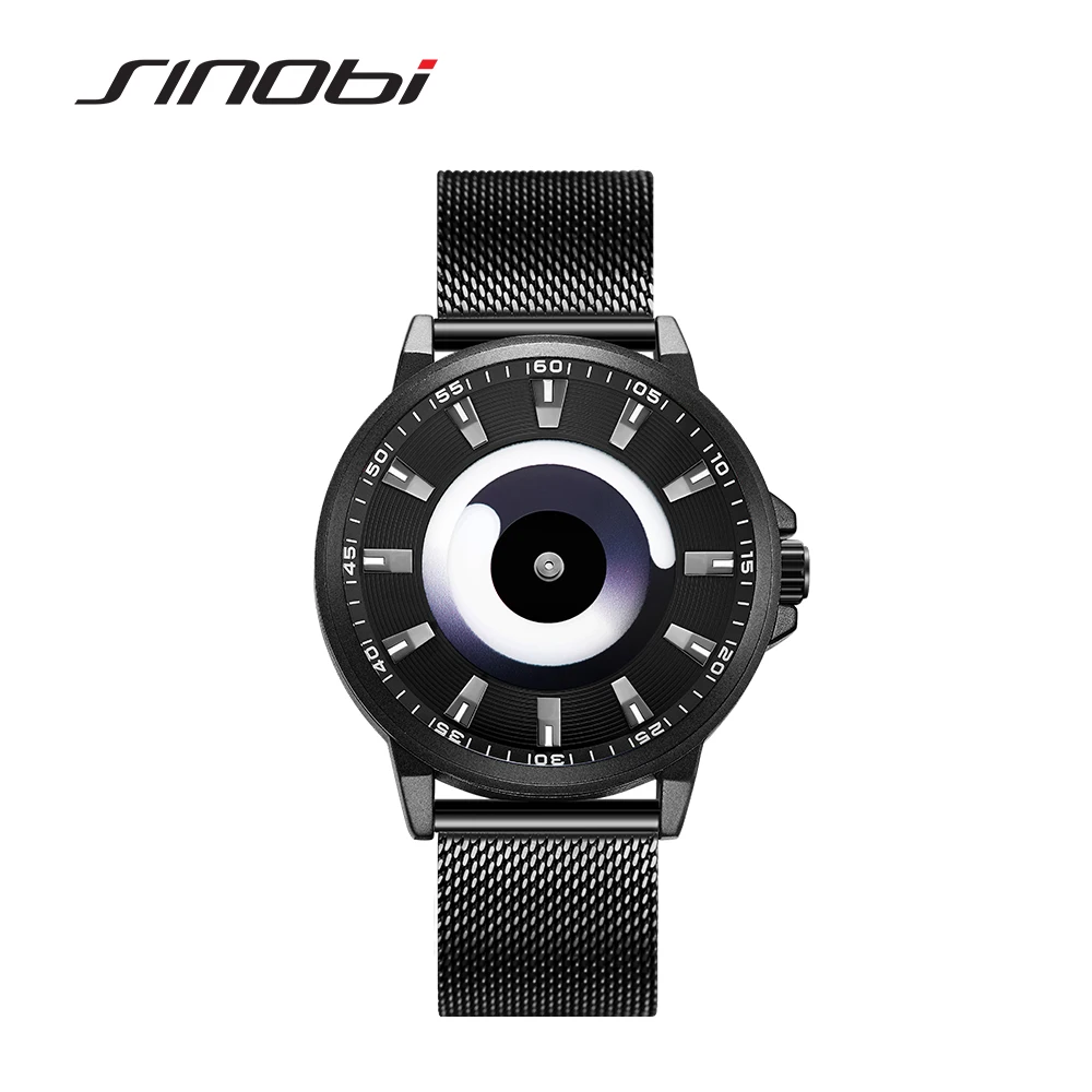 

SINOBI Fashion Brand Vortex Men Watches Charm Round Waterproof Male Quartz Watch S9820G
