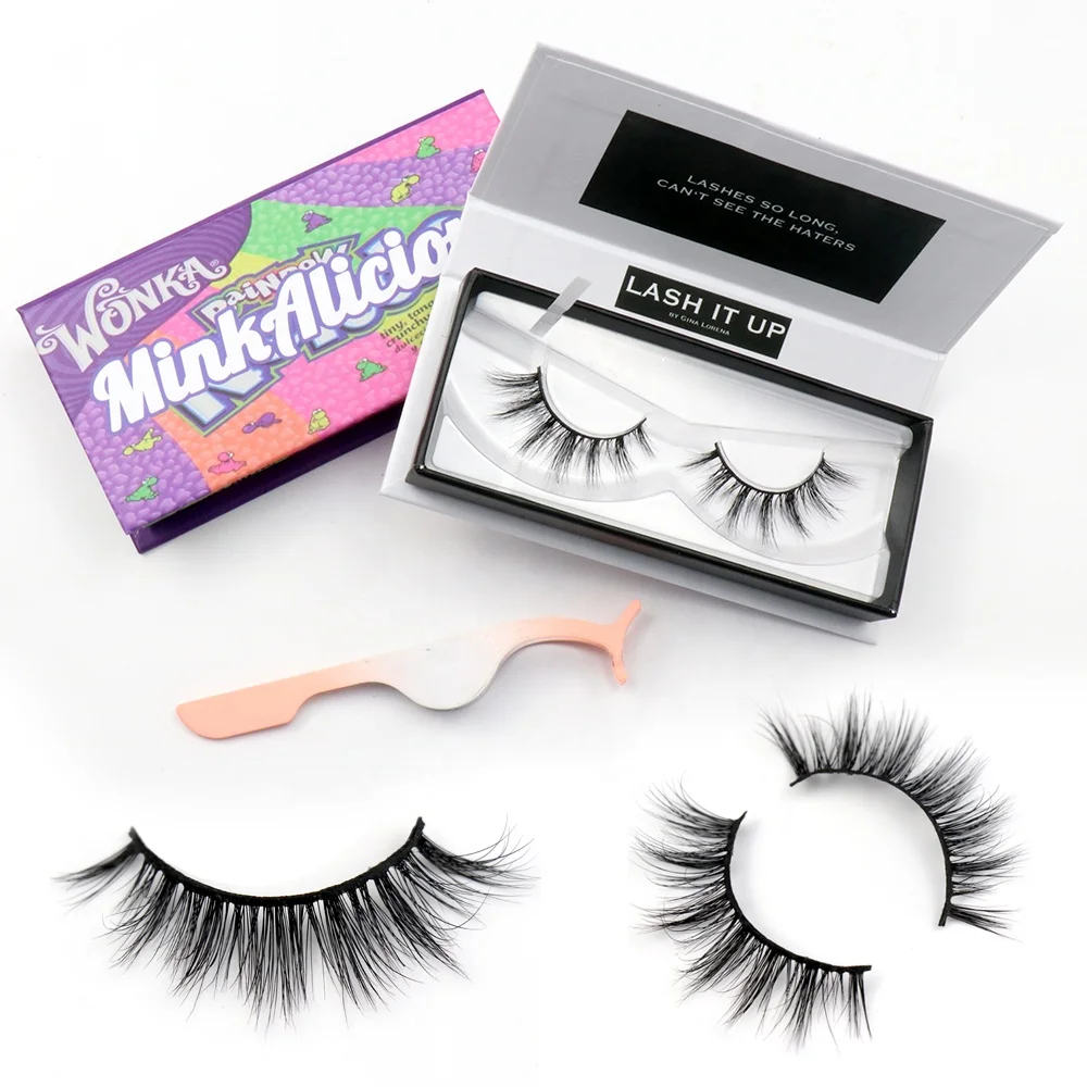 

New Arrival Thick Wholesale Custom Packaging Free Logo Eyelash Packaging Real 25Mm 30 Mm Mink Eyelashes 3D Mink Lashes Vendor