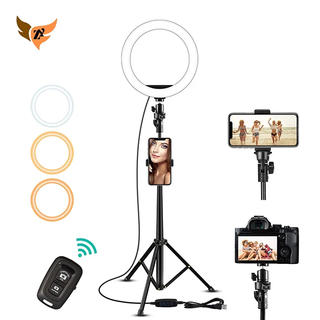 

cheapest cell phone tiktok 26 cm wholesale led ring fill light price with tripod stand aro de luz selfie ring light for sale