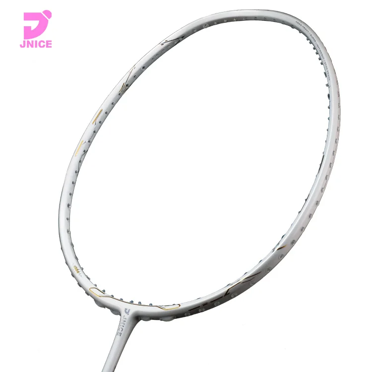 

complete stringing shuttle bat badminton bat, White