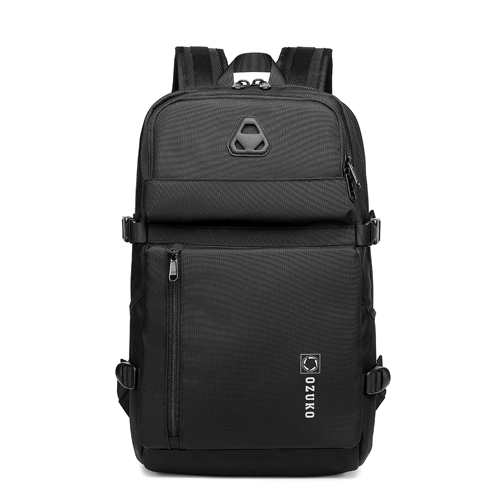 

New Arrival Mens Casual Waterproof Travel Laptop Backpack School Bags For College, Black,dark grey