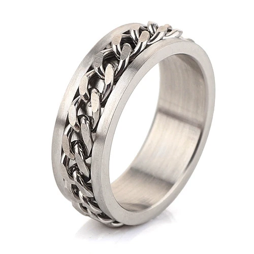 

gothic jewelry rings mens stainless biker rings luxury silver chain link ring