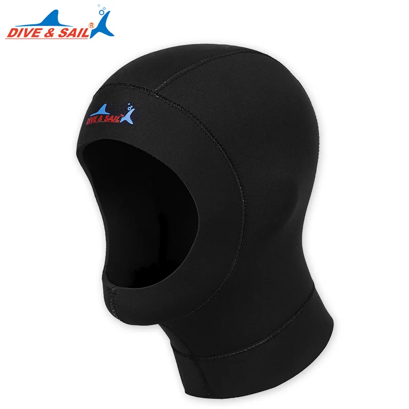 DIVE&SAIL Men Women 3mm Freediving Surfing Hat Thermal Keep Warm Swimming Headgear Neoprene Scuba Diving Wetsuit Hood
