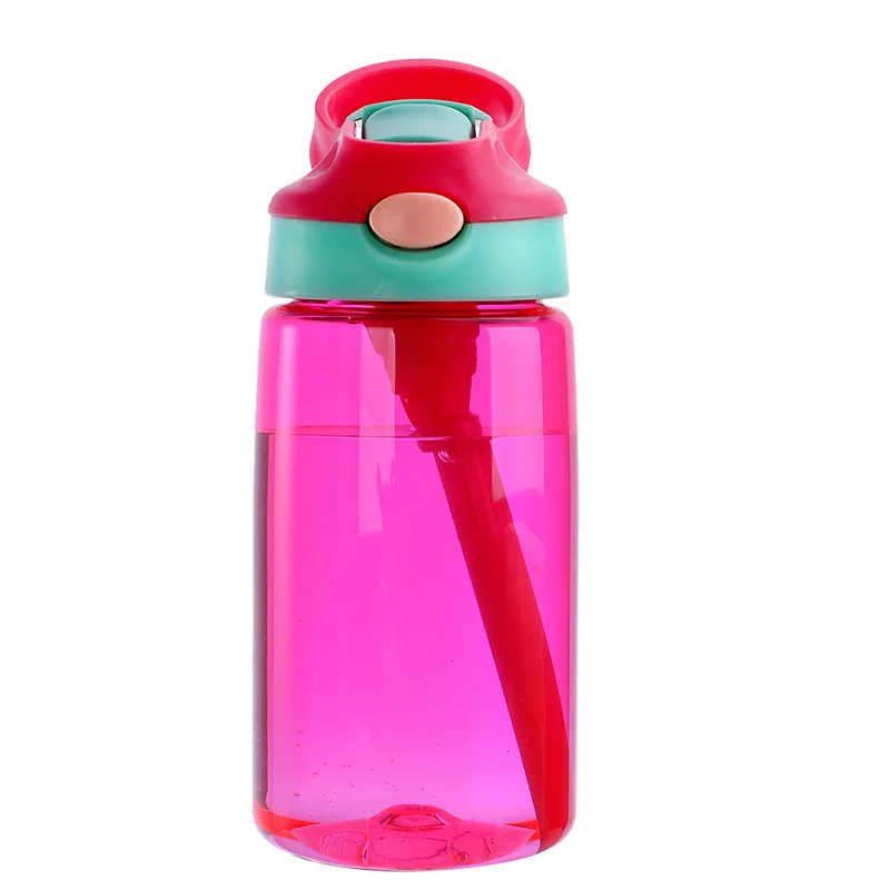 Bulk Bpa Free Plastic Kids Drink Cup 450ml Water Bottle With Straw ...