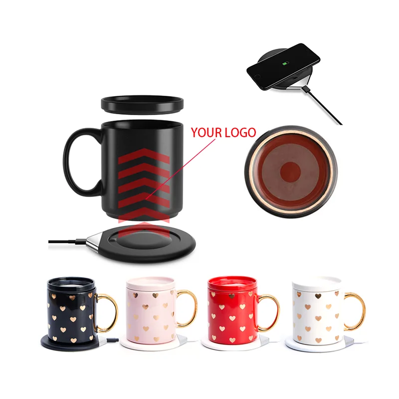 

Heating Coffee Warm Controlled Thermos Cup Coffer Fast Charger With Wireless Self Warming Warmer Smart Thermostatic Mug, Customized color(black / white is classical );decal can be customized
