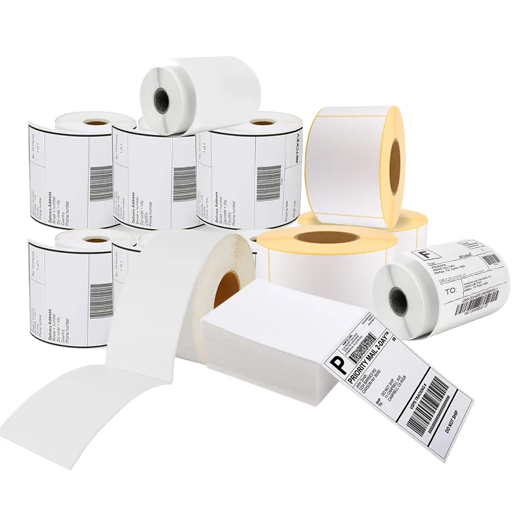 Stock A6 Thermal Printer 500PCS Waybill Waterproof Thermal Shipping Label Sticker Thermal Paper