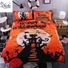 Halloween theme Jack O lantern monster printed 3D 4 pieces microfiber bedding sets