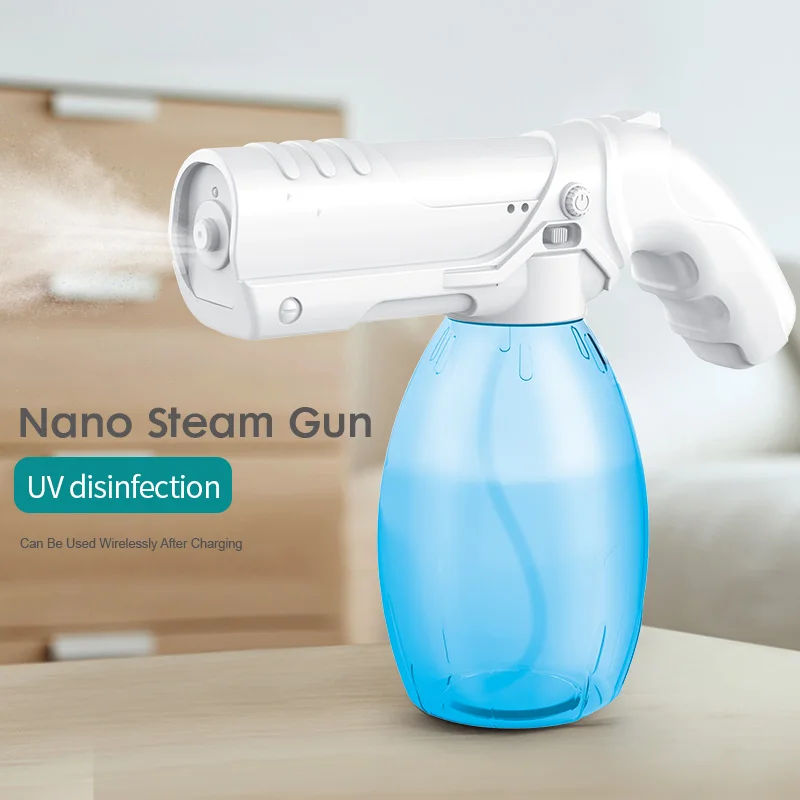 

Codless 800mL New Product Blue Light Nano Electric Fogger Machine, Wireless Portable Sprayer, White