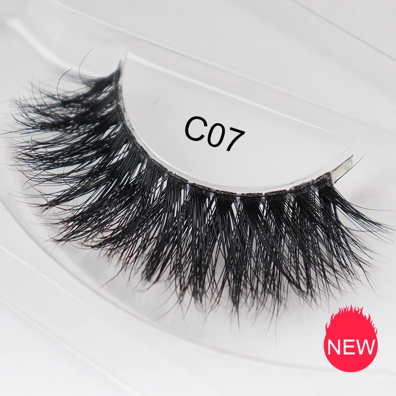 

Hot Selling Luxury Strip Eyelashes 3D Mink Lashes Volume Real Siberian Mink Eyelashes vendor 25mm lashes, Natural black