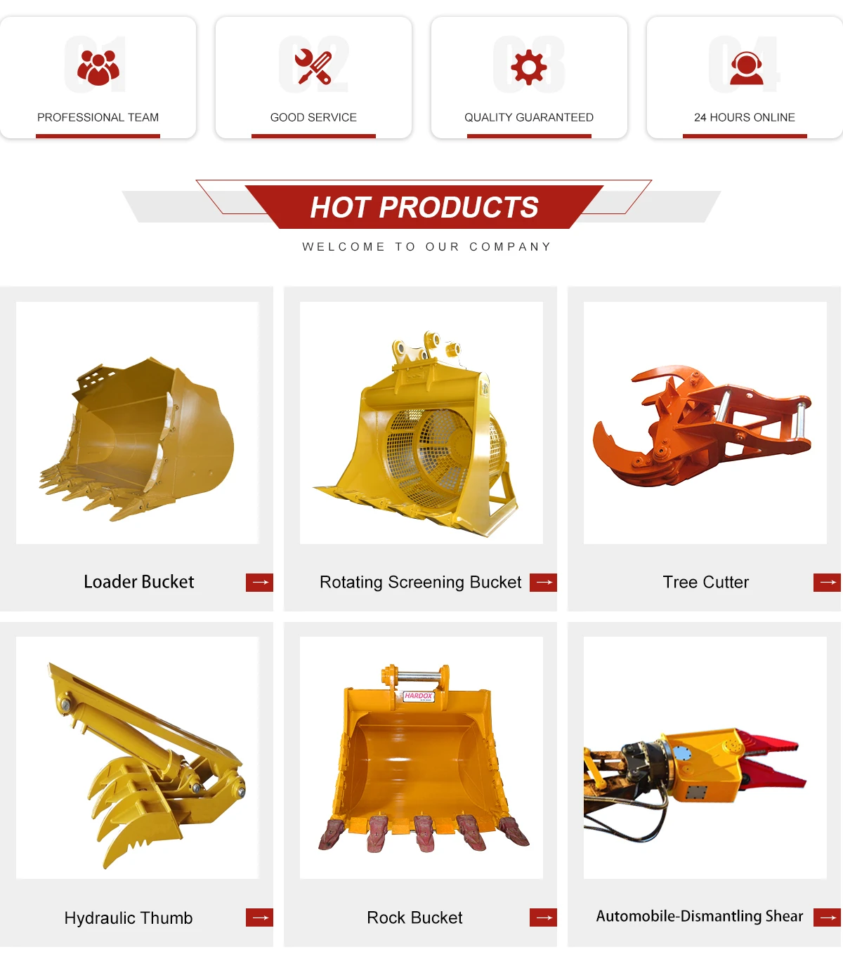 Guangdong Hongwing Heavy Industry Co., Ltd. - Excavator Bucket, Wood ...
