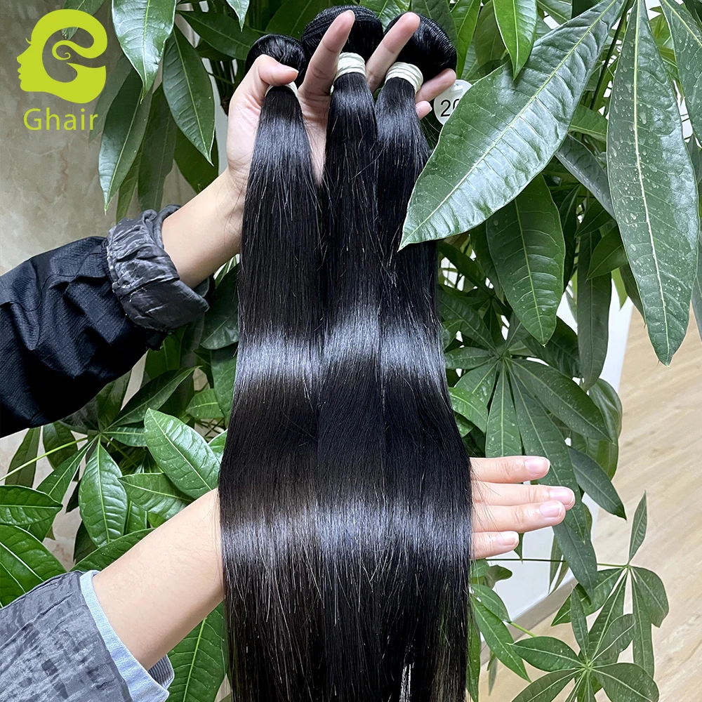 

Top grade cuticle aligned human hair bundle straight texture in Ghair facotry