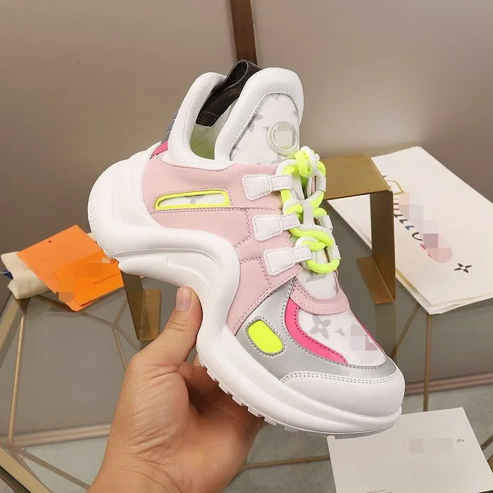

High version V family daddy shoes girl Autumn winter bow thick soles insLV wet shoes leather lacing high top sports casual shoes