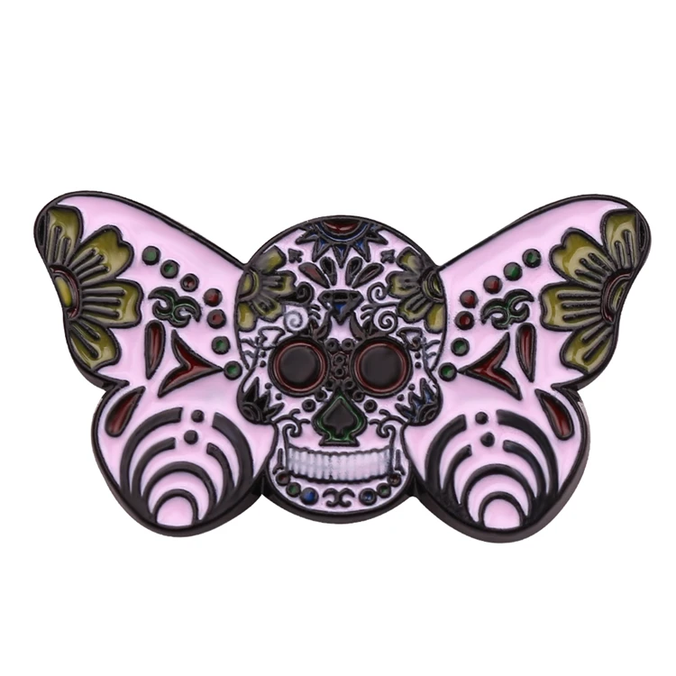 

New Personalized Moth Skull Brooch Fashion Alloy Drop Insect Brooch Jewelry Lapel Backpack Decorative Pins