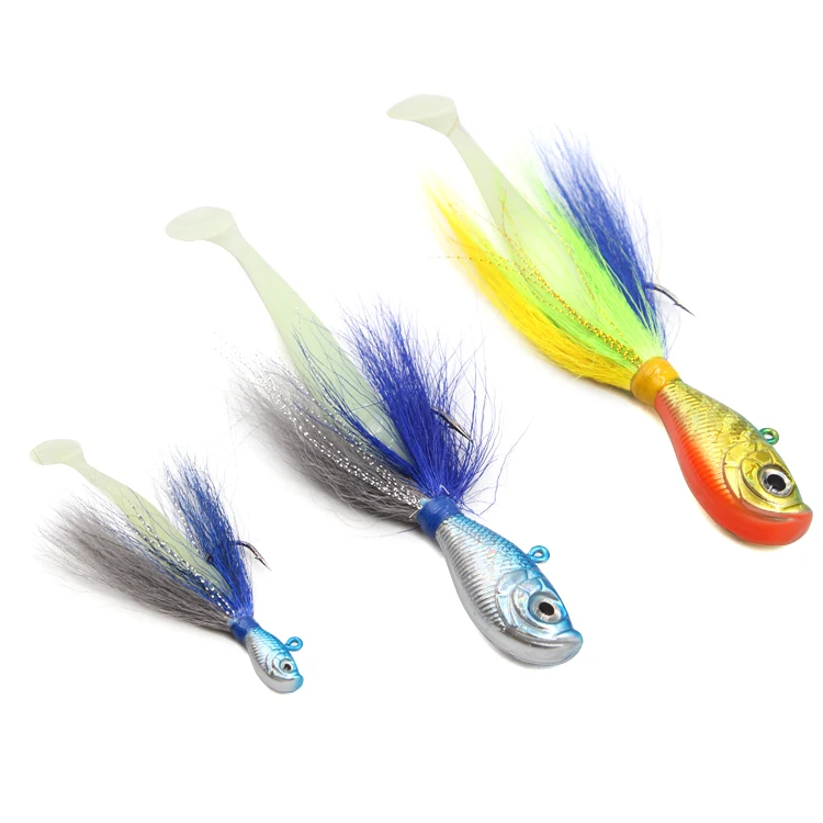 

Hot-sale jig heads bulk saltwater fishing lure hard jig skirt lead jig head, Various color
